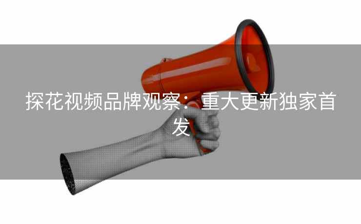 探花视频品牌观察：重大更新独家首发